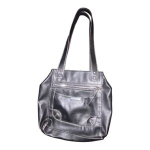 Jaclyn Smith Black Shoulder Tote Bag with Front Pocket